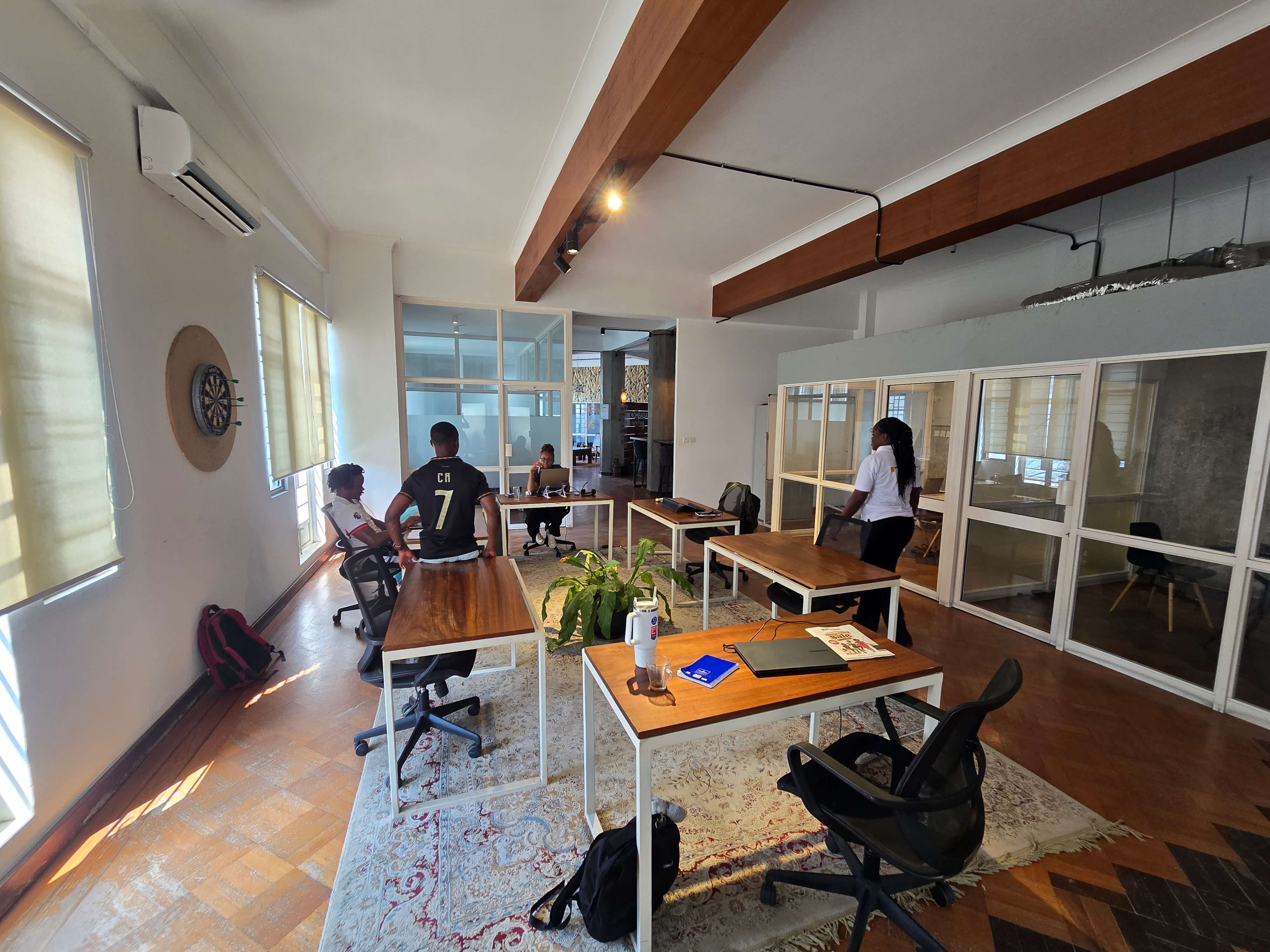 Open-plan coworking area at MombasaWorks CBD